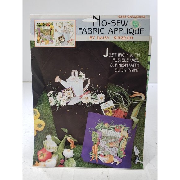 Daisy Kingdom No-Sew Fabric Applique Kit #6288 Gardening Vintage W/ Fabric - Picture 1 of 7